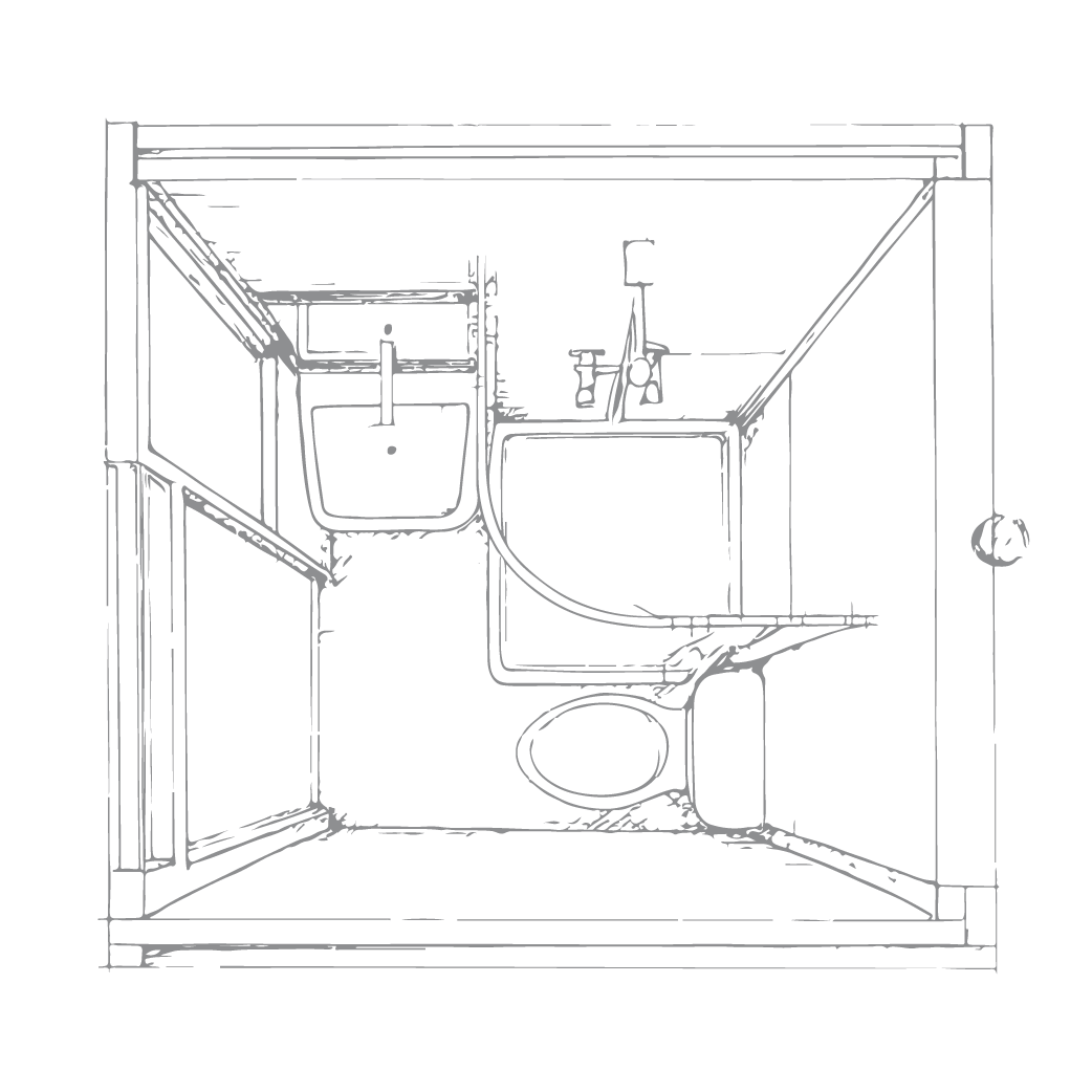 Estructura modular prefabricada de Homblock, diseño sustentable y funcional para espacios habitables o baños modulares.
