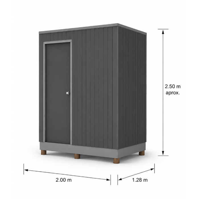 bodega-modular-jardin-medidas Bodega modular pequeña con medidas exteriores y diseño compacto